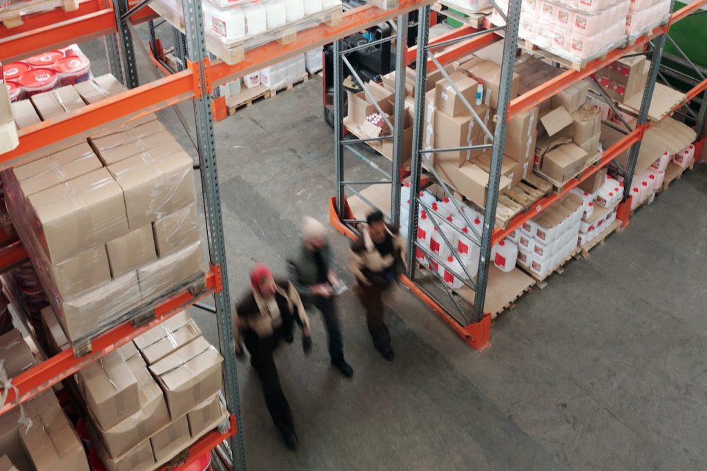 Warehouse interior in a Mississauga distribution building