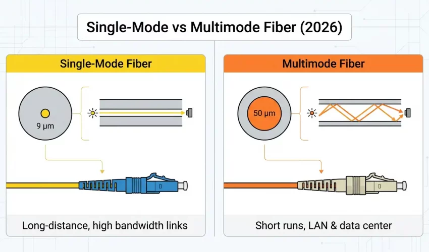 Single Mode vs Multimode Fiber