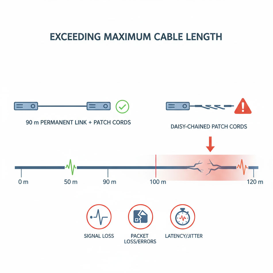 Exceeding maximum cable length