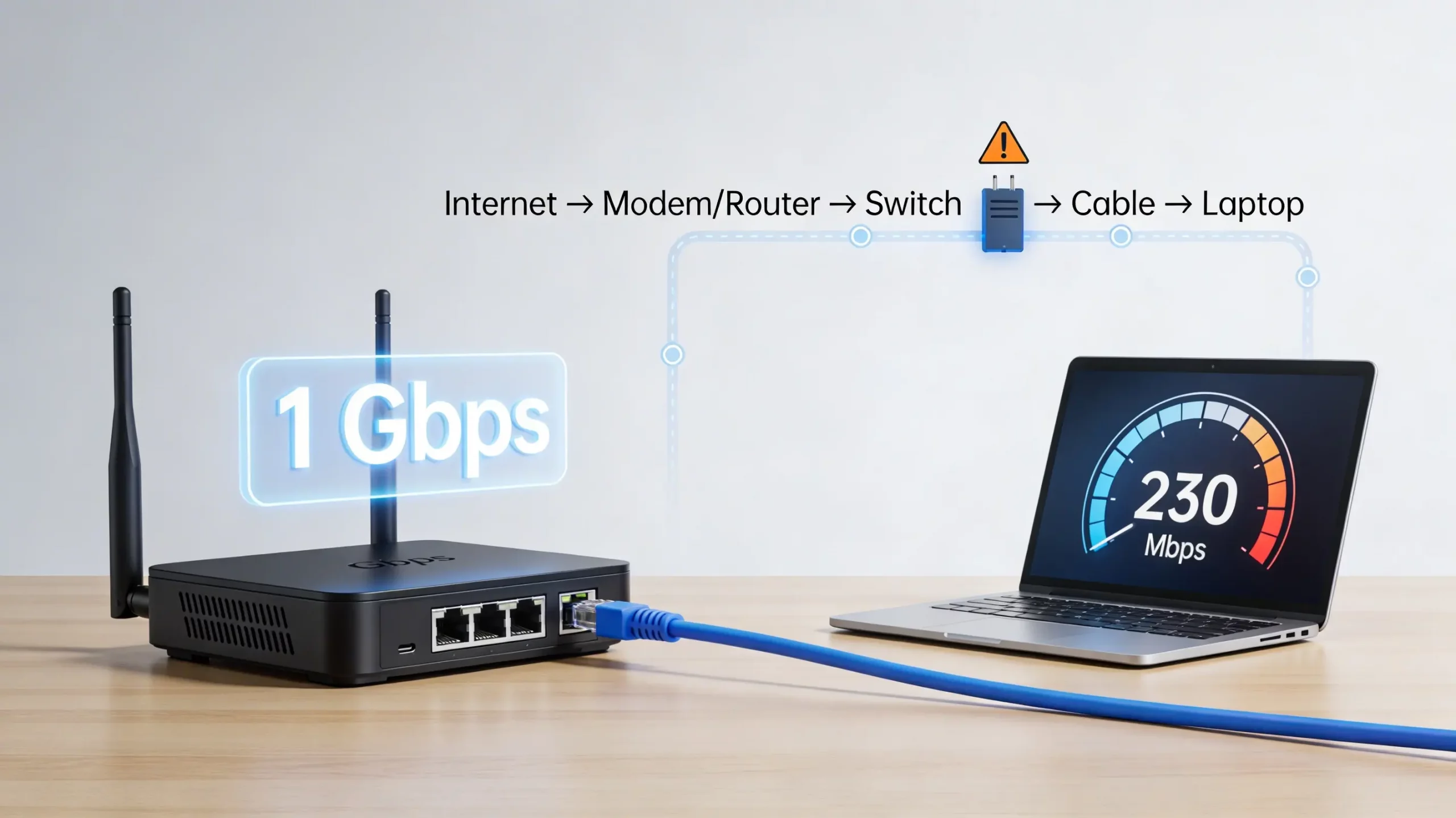 Net Only Why Is My 1 Gbps Internet Only 200–300 Mbps on Ethernet? - Cablify