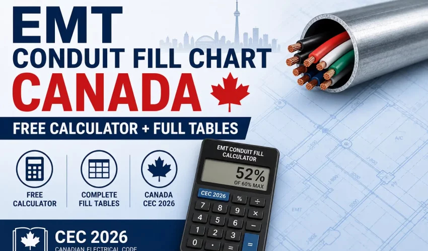 EMT Conduit Fill Chart Canada