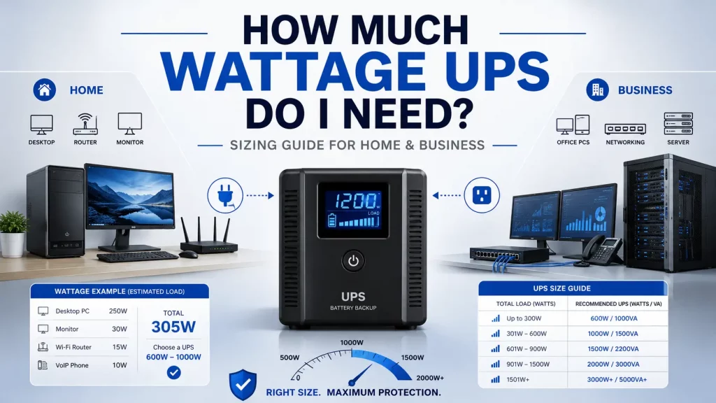how much UPS wattage I need