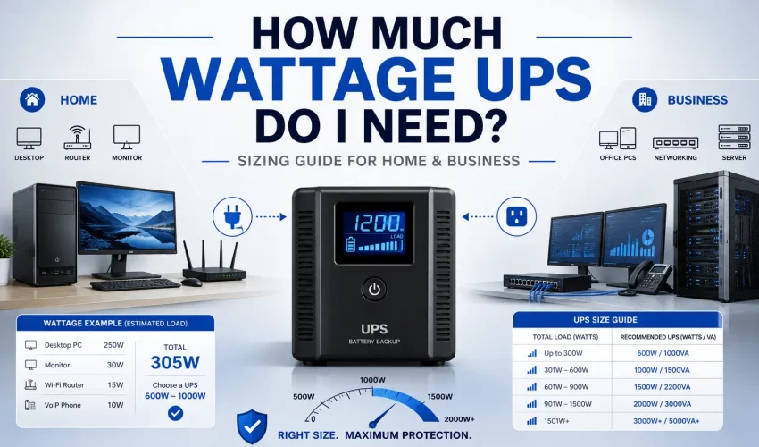 how much UPS wattage I need