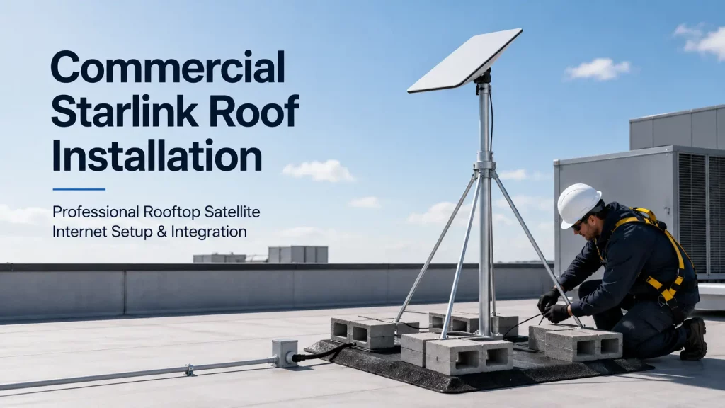 rooftop starlink installation