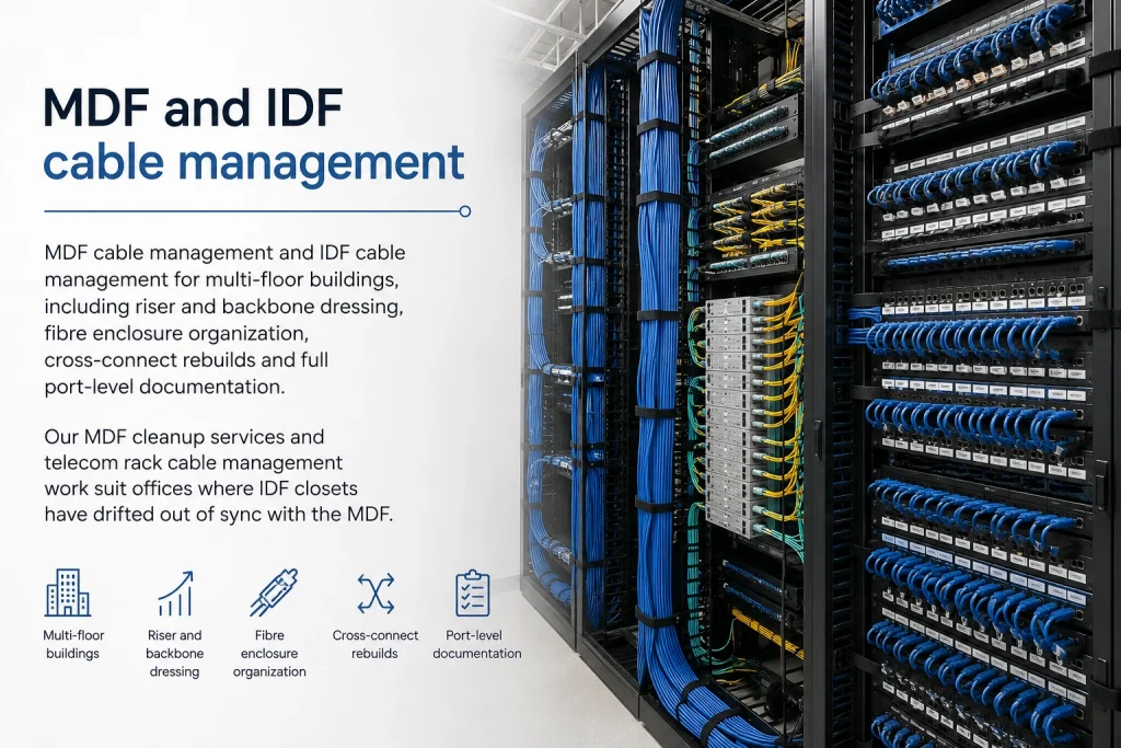 MDF and IDF cable management