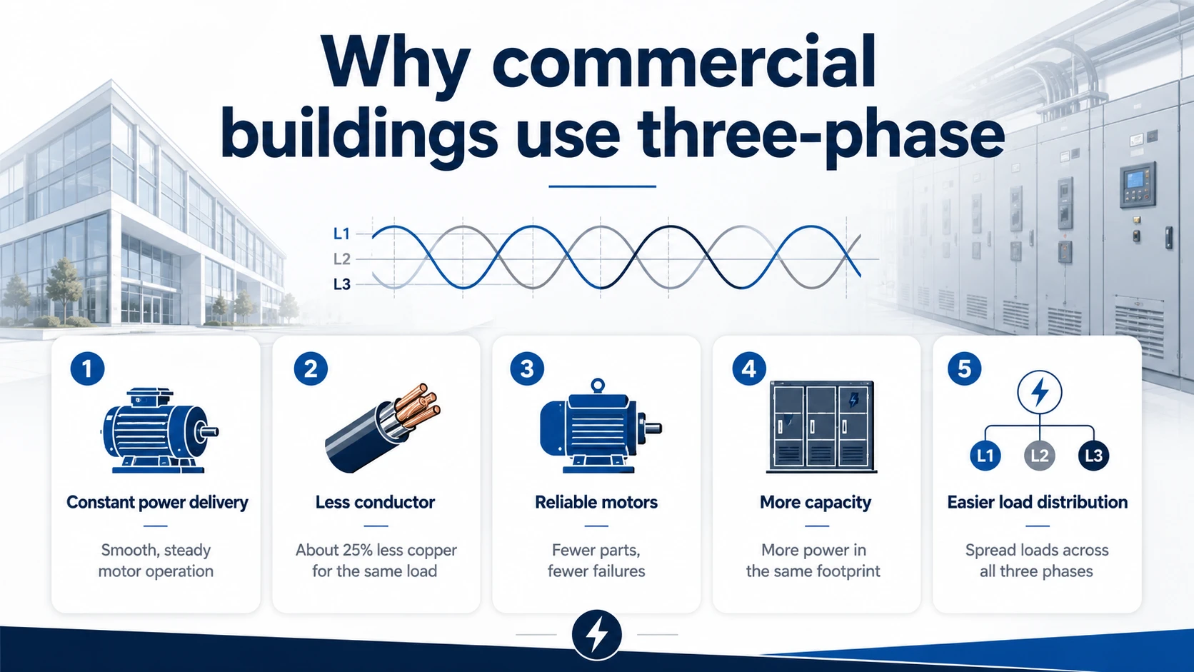 why commercial building use 3 phase electrical why commercial building use 3 phase electrical